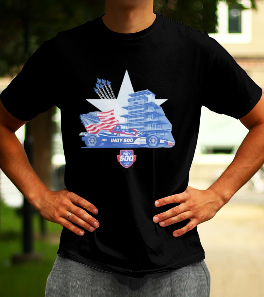Need For Speed Indy 500 American Flag 2026 Racing Event T-Shirt