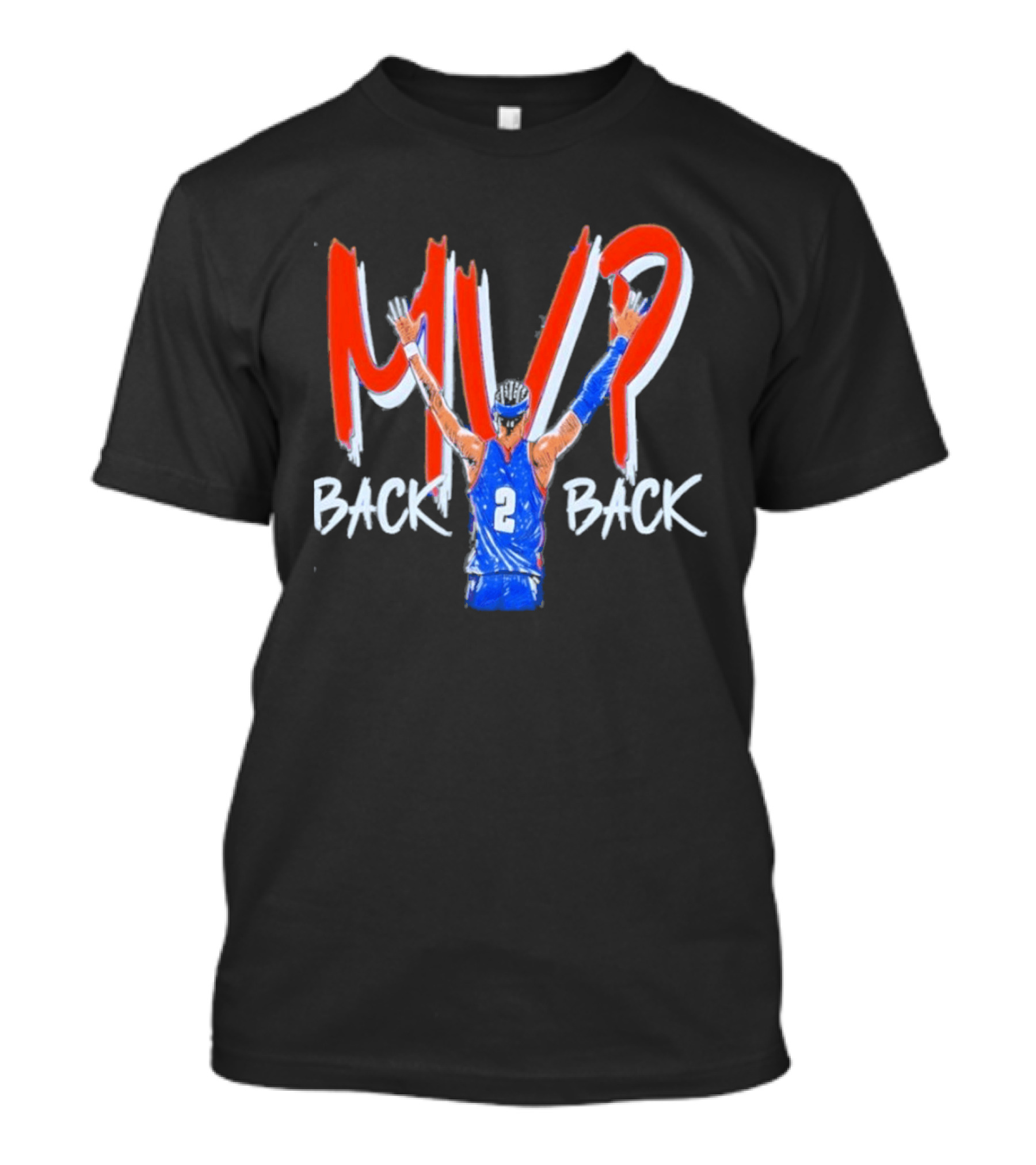 Shai Gilgeous Alexander MVP Back 2 Back Oklahoma City Thunder NBA Basketball 2026 T-Shirt