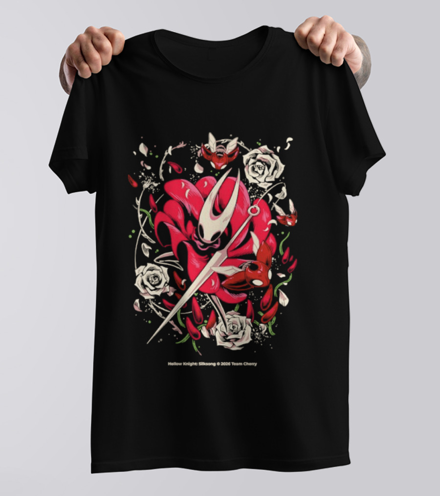 Hollow Knight Silksong Hornet Little Spider Floral T-Shirt