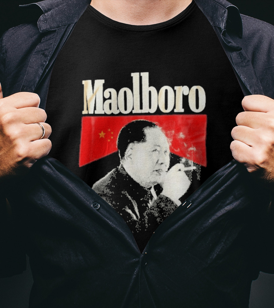 Maolboro Mao Zedong Chinese Flag Mashup T-Shirt