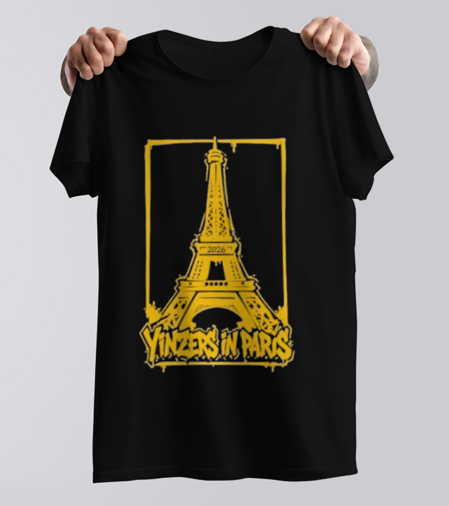 Pittsburgh Steelers Yinzers In Paris Eiffel Tower 2026 T-Shirt