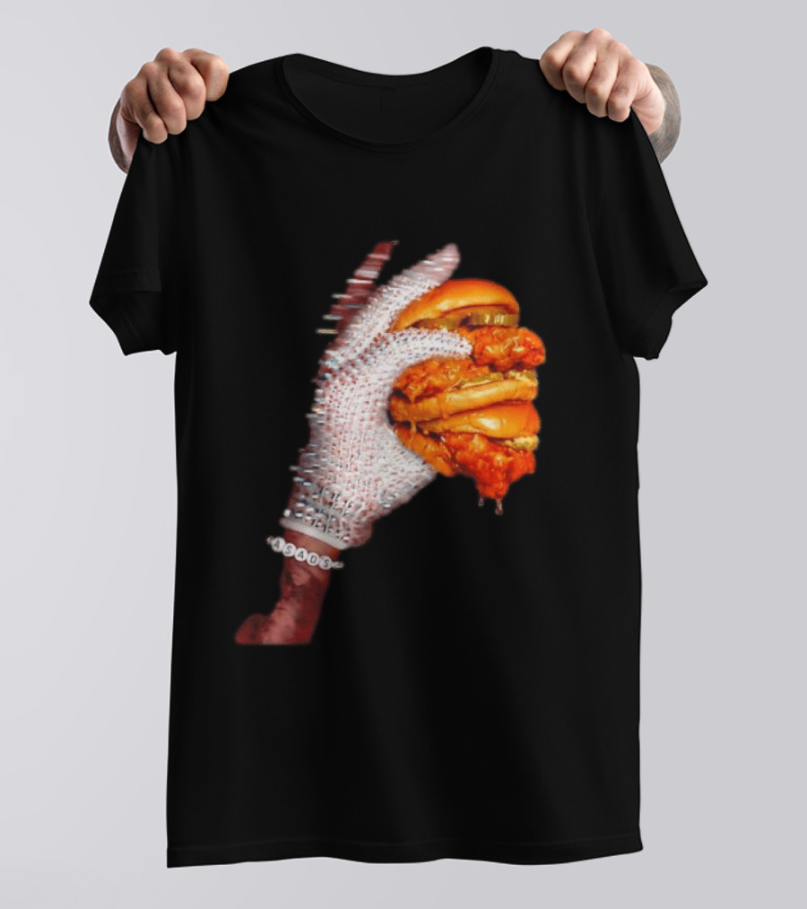 Shiny Gloves With Iceman Dreke Chicken Burger Meme T-Shirt