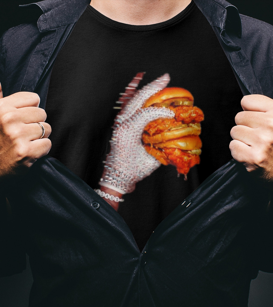 Shiny Gloves With Iceman Dreke Chicken Burger Meme T-Shirt