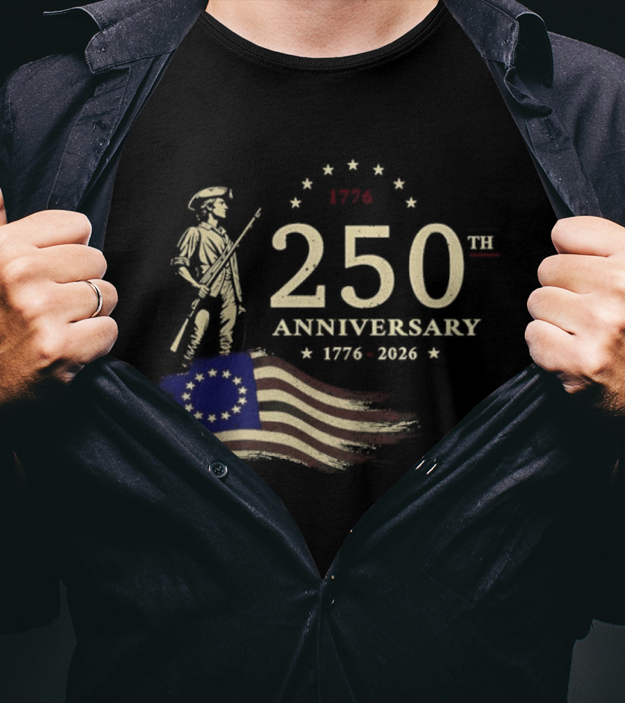 1776 250th Anniversary Soldier American Flag 1776 2026 T-Shirt