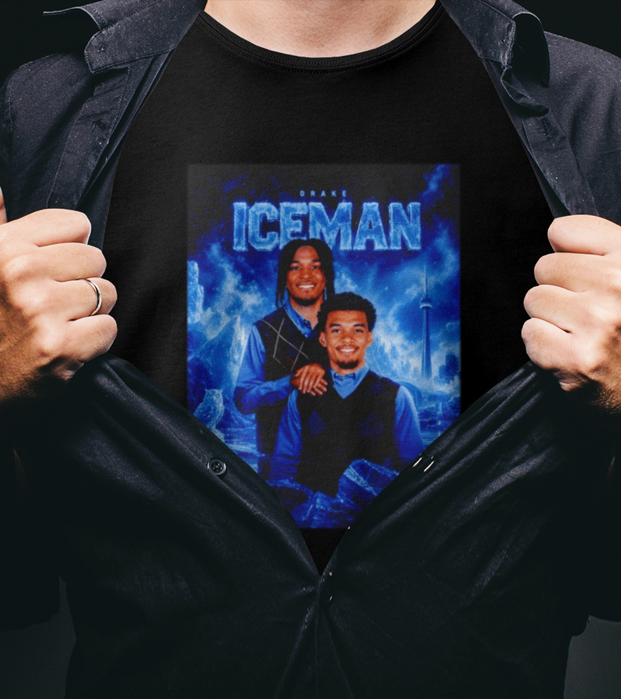 Drake Iceman Brothers Victor Wembanyama Stephon Castle Basketball Toronto Skyline T-Shirt