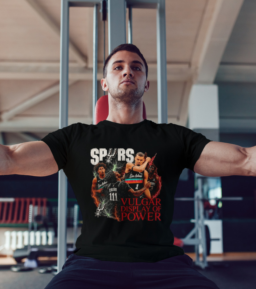 San Antonio Spurs Vulgar Display Of Power Basketball Team Action T-Shirt