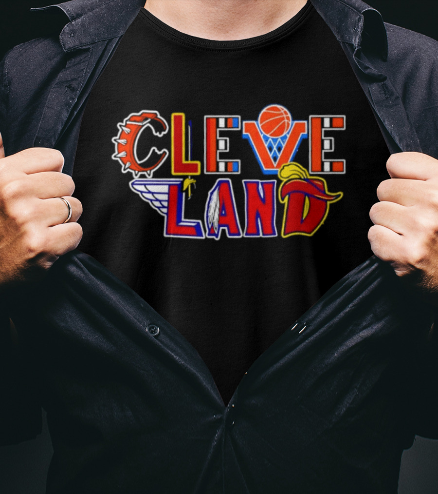 Cleveland Land Basketball Baseball Wings Cavalier Hat T-Shirt