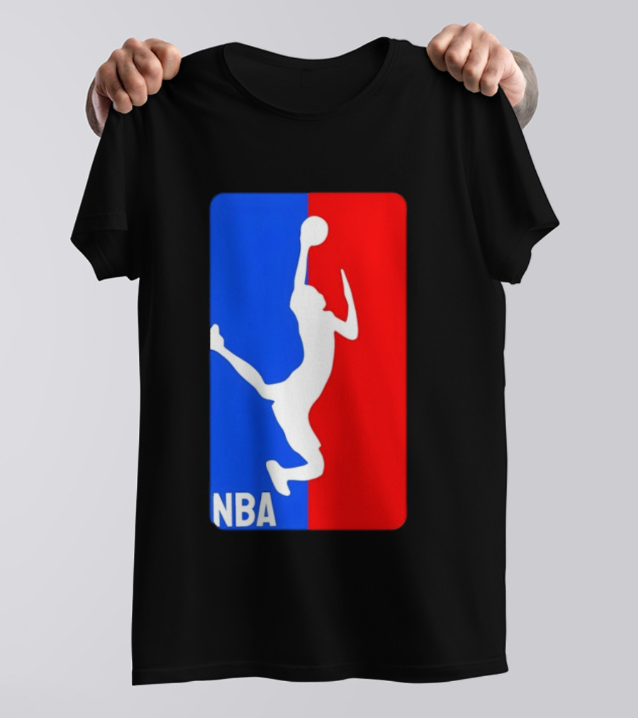 NBA Basketball 2026 Dunk Silhouette Red Blue T-Shirt