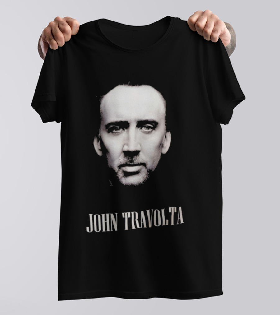 Nicolas Cage John Travolta Face Swap 90s Movie Fans T-Shirt