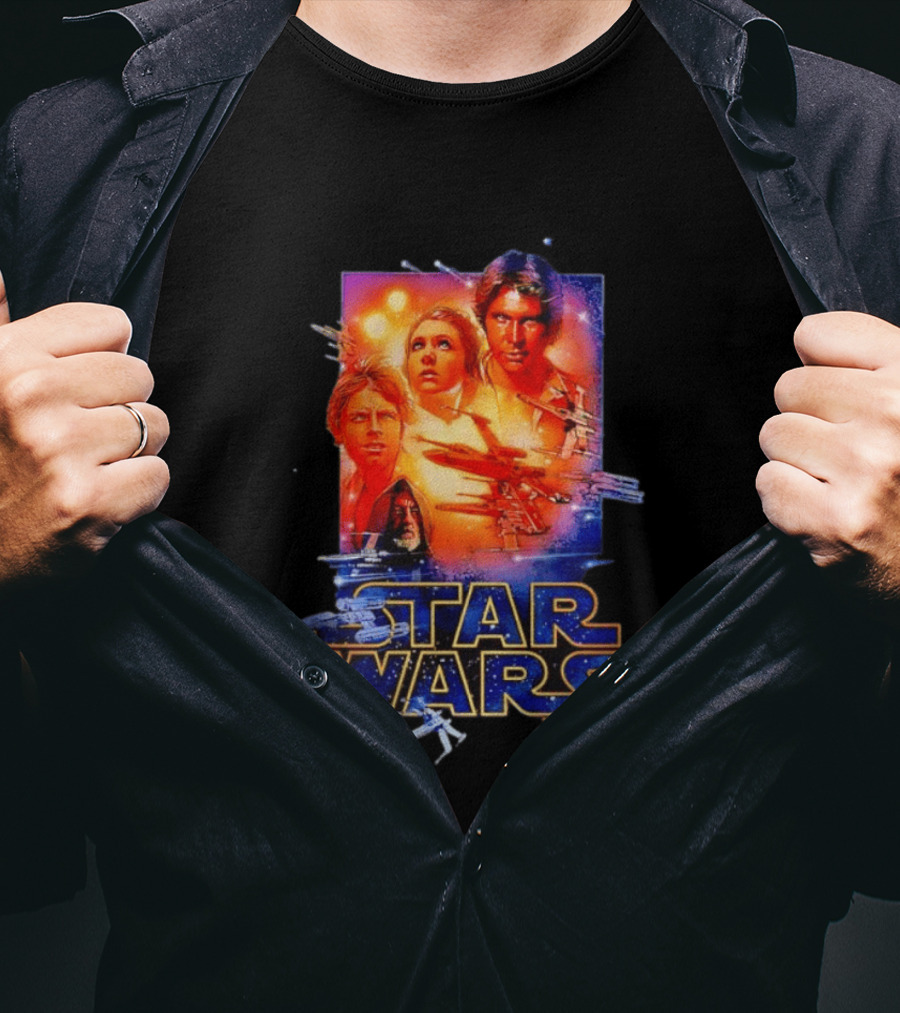 Star Wars A New Hope Rebel Luke Leia Han Solo Darth Vader T-Shirt