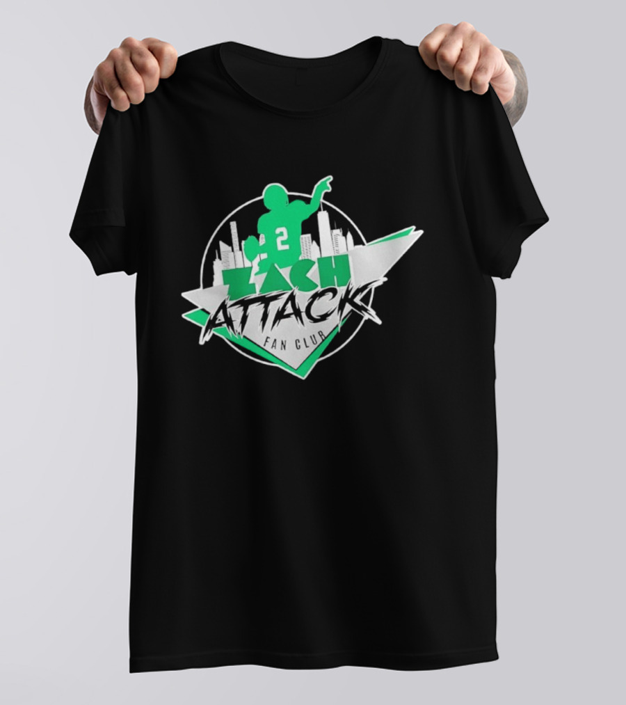 Zach Attack Club Football Player 2 Skyline T-Shirt