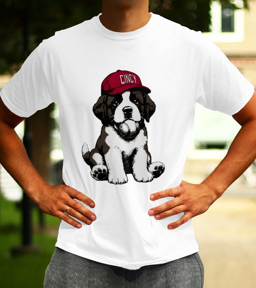 Cincy Schottzie Dog Stuffy Cincinnati Red Baseball T-Shirt