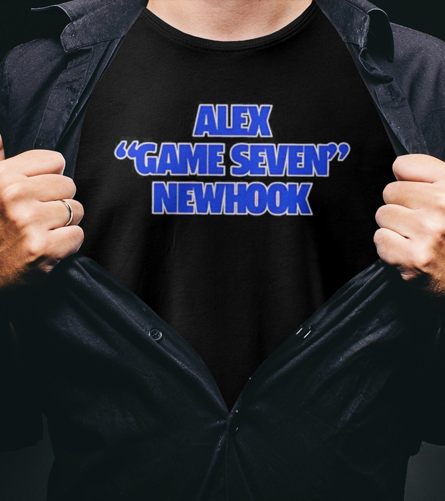 Alex "Game Seven" Newhook Blue Bold Text Sports Fan T-Shirt