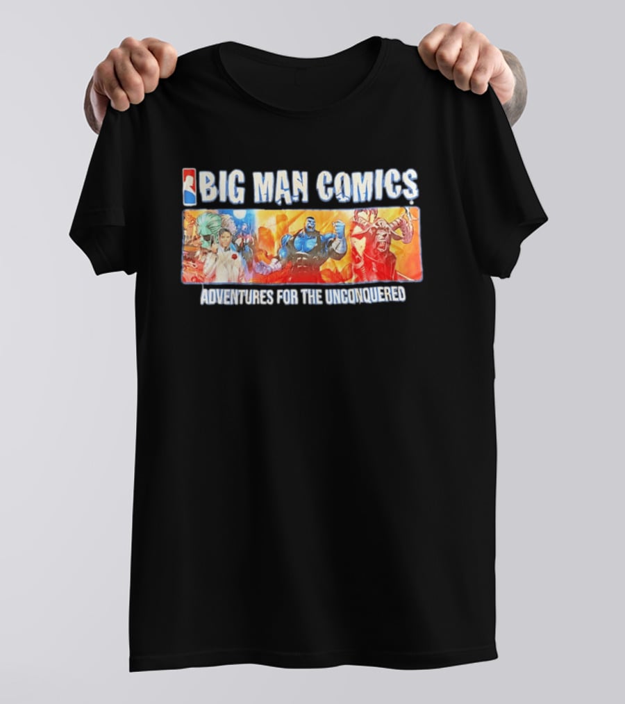 Big Man Comics Adventures For The Unconquered NBA Style Heroes T-Shirt