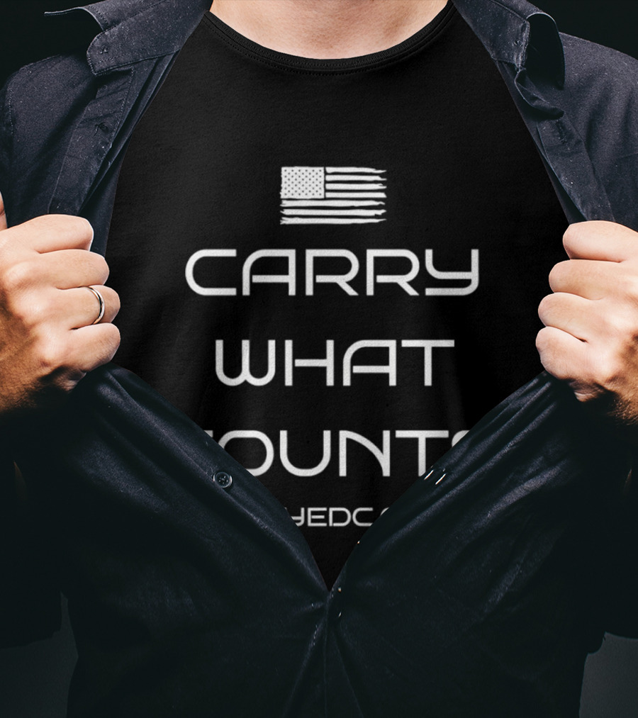 Carry What Counts USA Flag EasyEDC.com T-Shirt