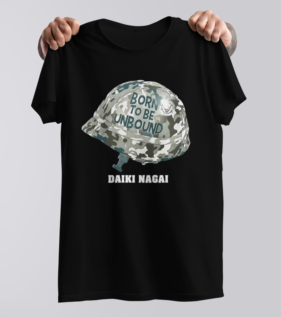 Daiki Nagai Born To Be Unbound Camouflage Helmet T-Shirt