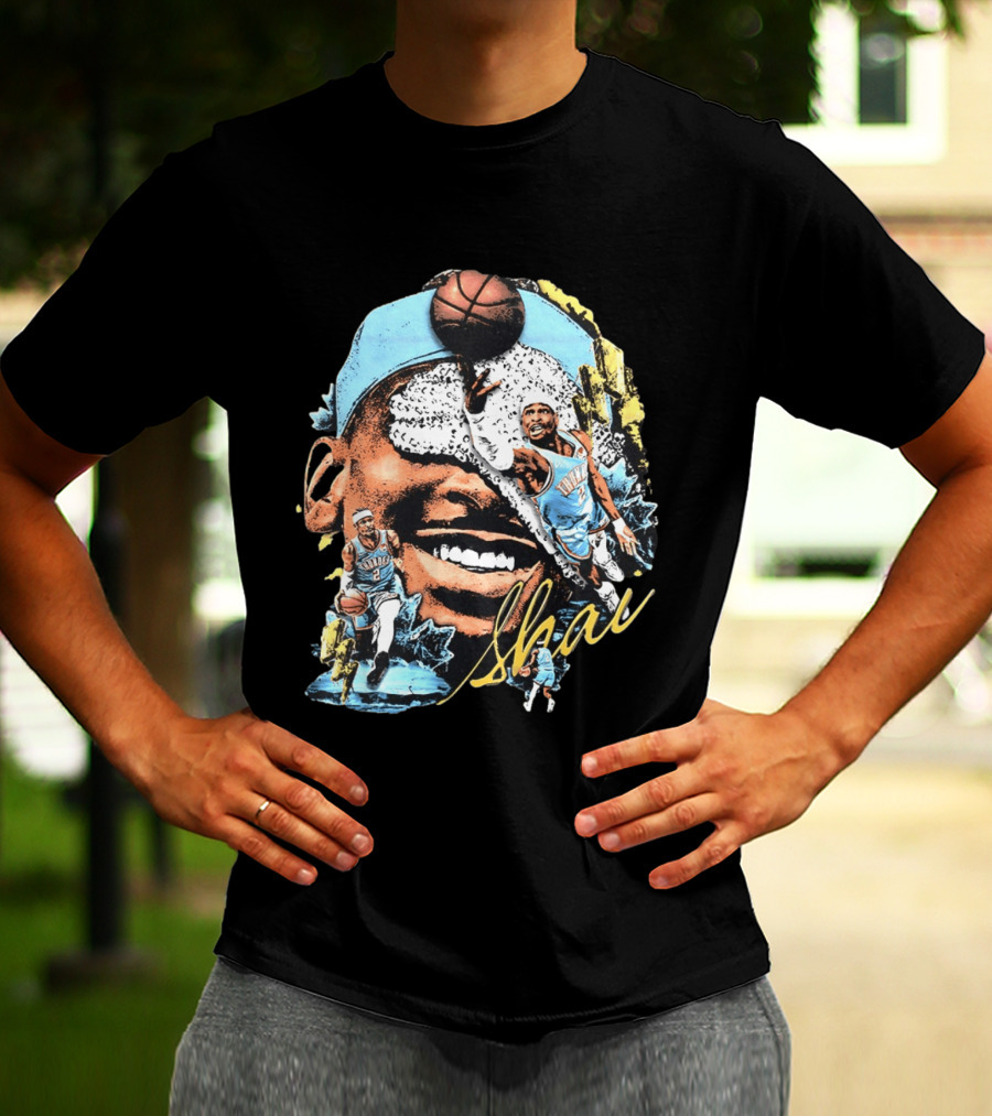 Shai Gilgeous Alexander Big Head OKC Thunder Basketball MVP 2026 T-Shirt