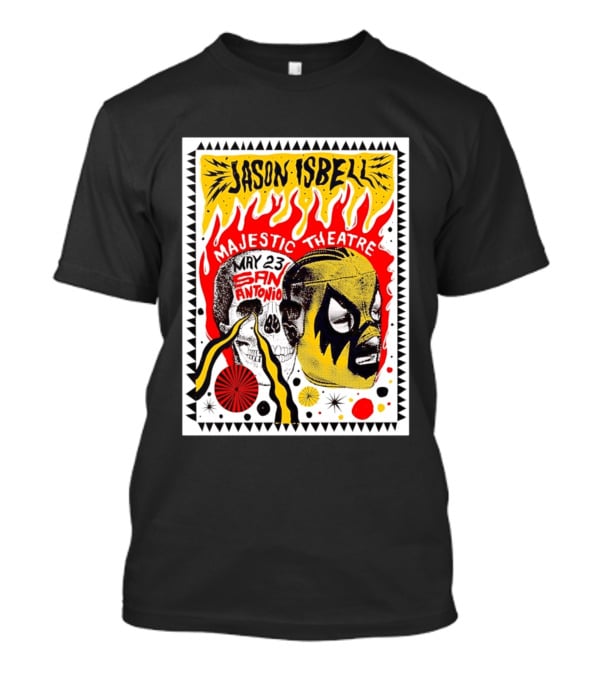 Jason Isbell May 23 San Antonio Majestic Theatre Skull And Mask T-Shirt