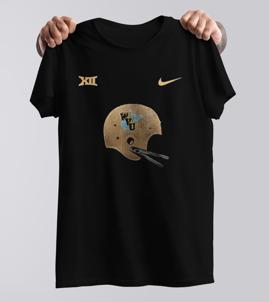 West Virginia Mountaineers 1965 Throwback WVU Helmet Nike Big XII T-Shirt