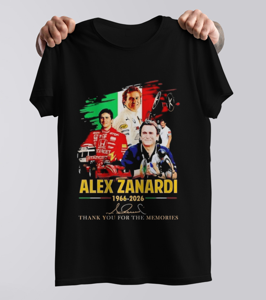 Alex Zanardi 1966 2026 Thank You For The Memories Formula One CART IndyCar T-Shirt