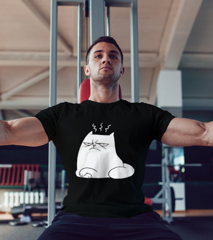 Judgement Cat Grumpy Steaming Expression T-Shirt