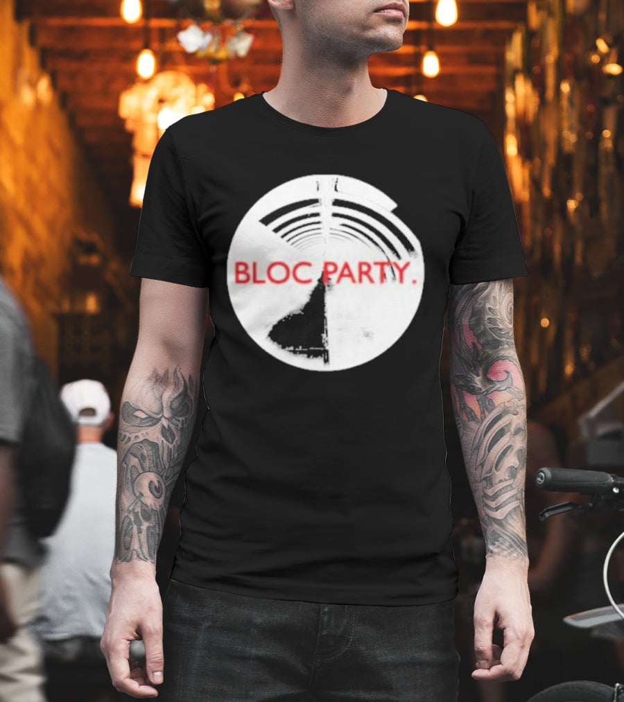 Bloc Party Anatomy Of A Brief Romance Black And White Circle T-Shirt