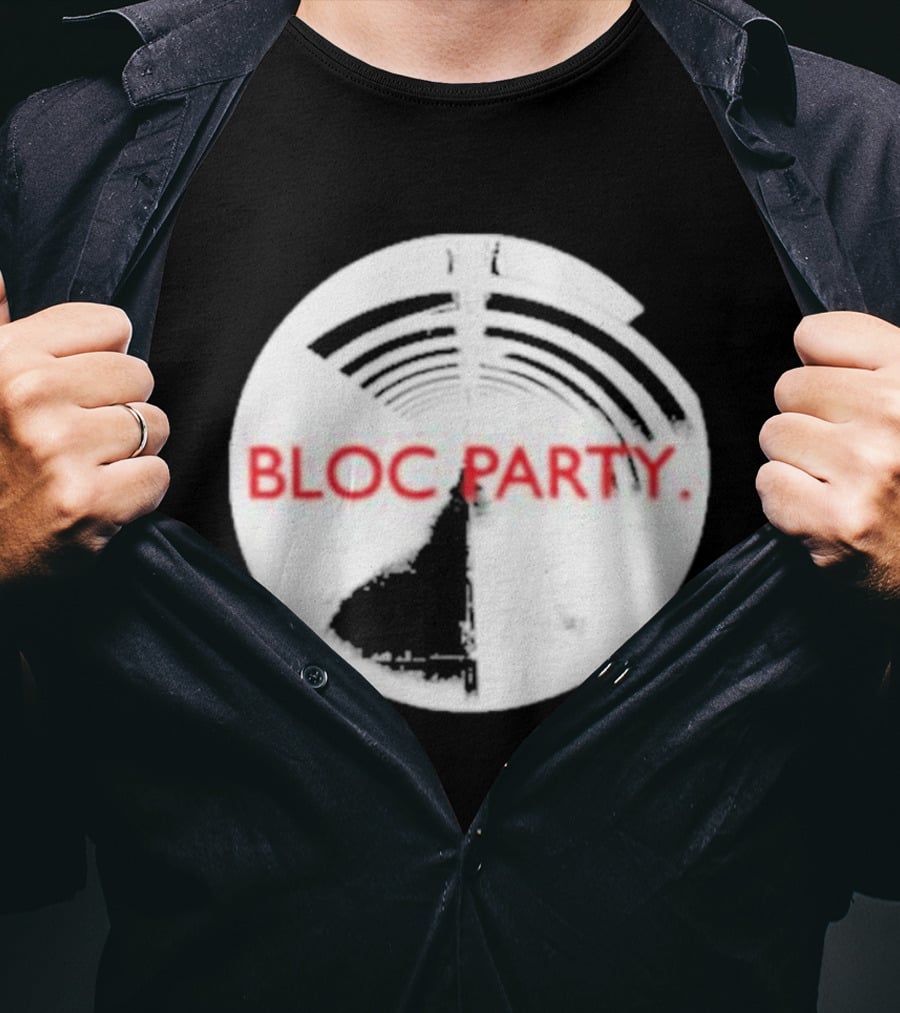 Bloc Party Anatomy Of A Brief Romance Black And White Circle T-Shirt
