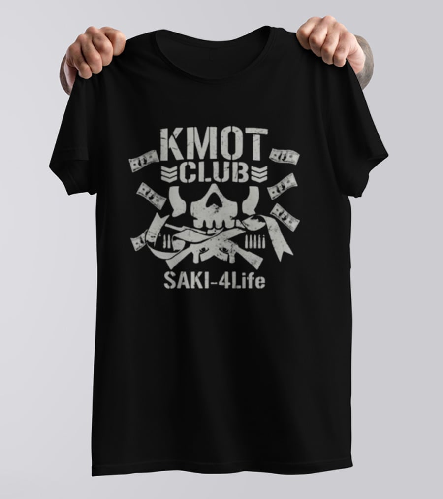 Kmot Club Saki 4 Life Skull And Guns T-Shirt