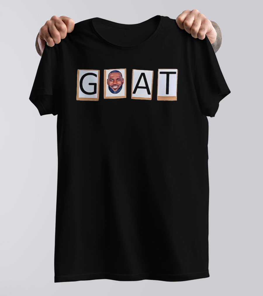 GOAT Lebron James Big Head LA Lakers T-Shirt