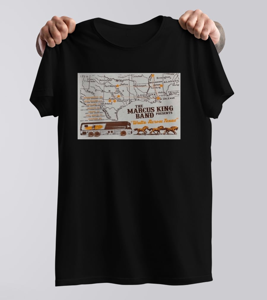 Marcus King Band Presents "Waltz Across Texas" Tour May 8 2026 Billy Bob's Fort Worth Texas T-Shirt