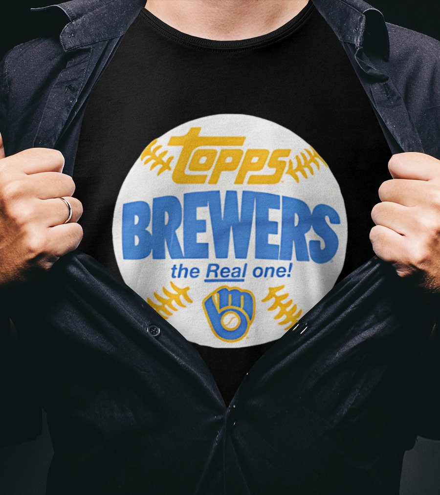 Topps Brewers The Real One Baseball T-Shirt