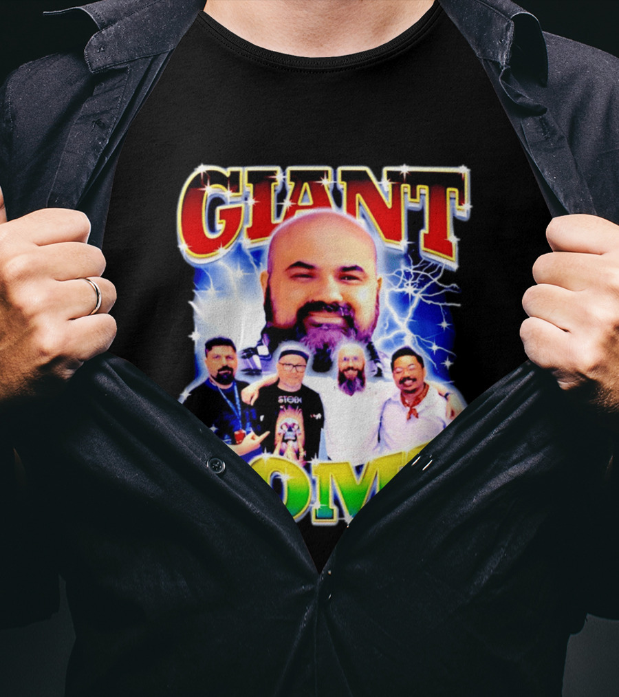 Giant Bomb Crew With Lightning Background 2026 T-Shirt