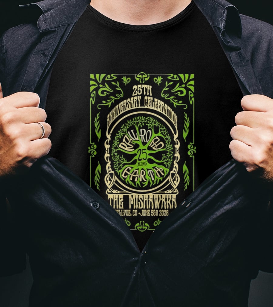 28th Annual Celebration Railroad Earth June 5 6 2026 The Mishawaka Colorado T-Shirt