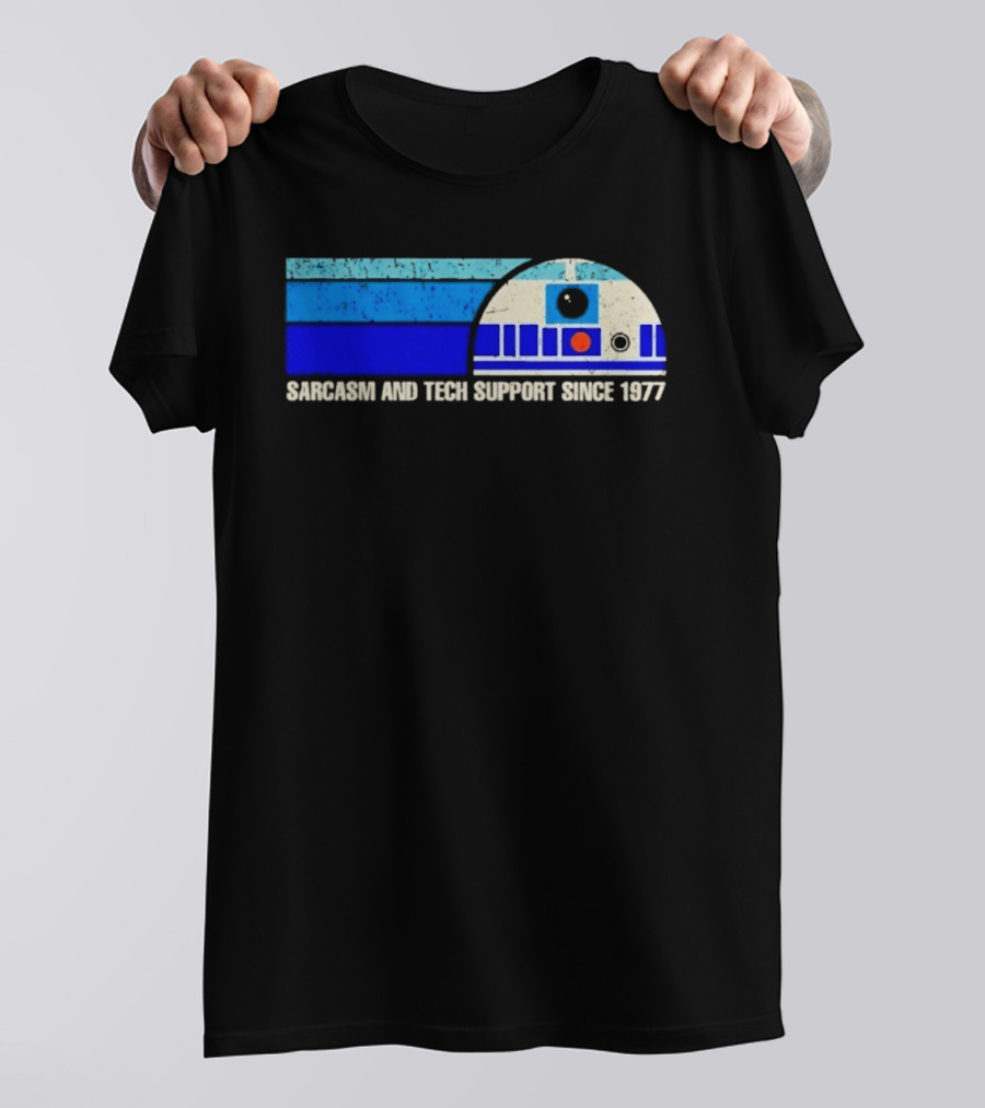 Sarcasm And Tech Support Since 1977 R2 D2 Star Wars T-Shirt