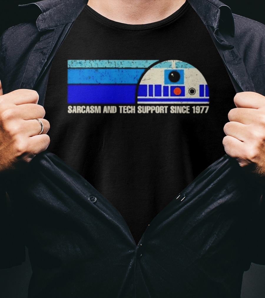 Sarcasm And Tech Support Since 1977 R2 D2 Star Wars T-Shirt