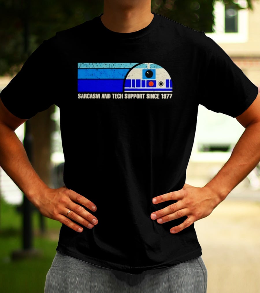 Sarcasm And Tech Support Since 1977 R2 D2 Star Wars T-Shirt