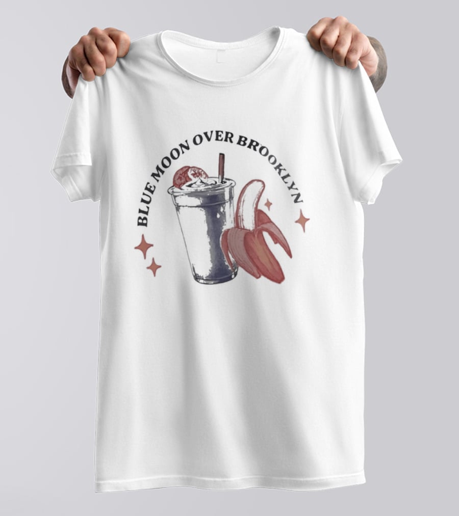 Blue Moon Over Brooklyn Banana Drink Astronaut T-Shirt