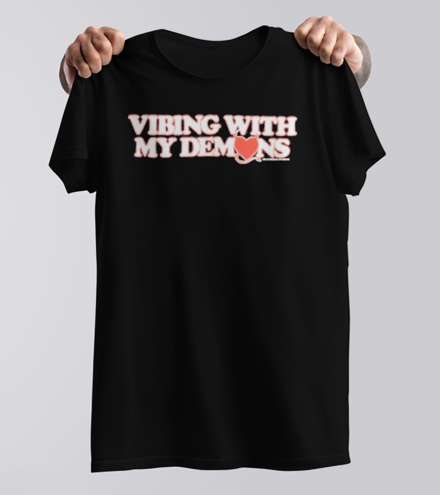XPLR Vibing With My Demons Heart Devil Tail T-Shirt