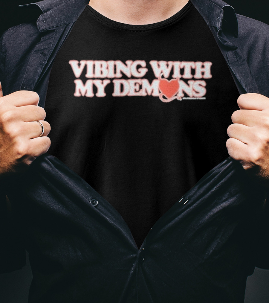 XPLR Vibing With My Demons Heart Devil Tail T-Shirt