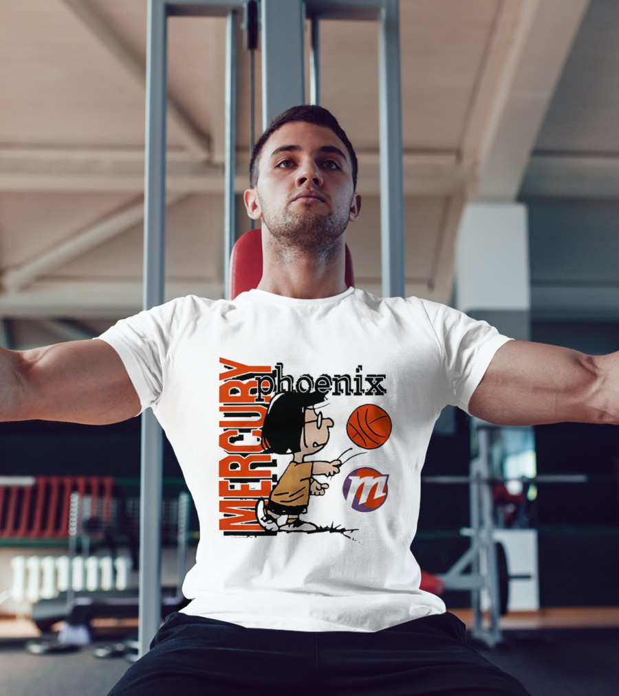 Phoenix Mercury WNBA Peanuts Marcie Basketball Collaboration T-Shirt