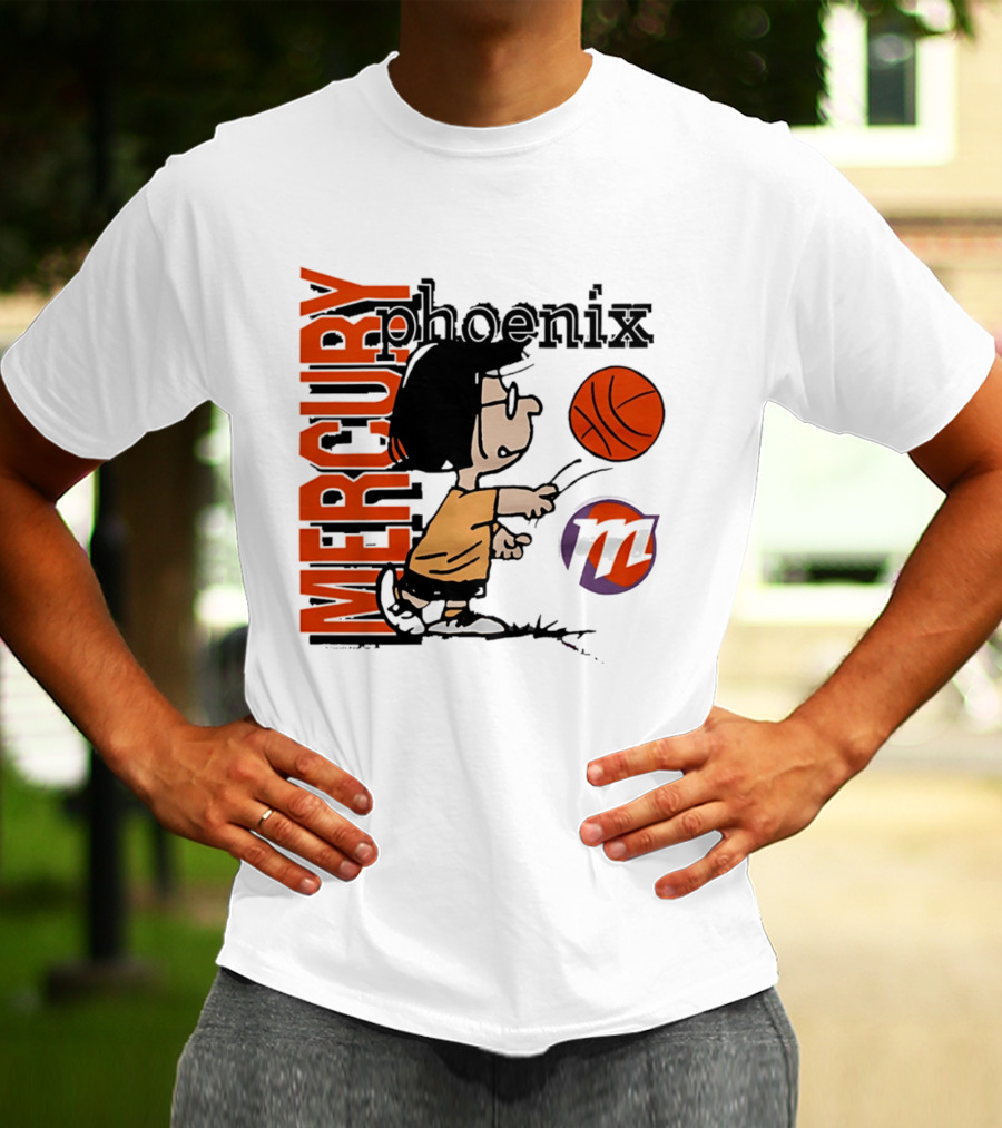 Phoenix Mercury WNBA Peanuts Marcie Basketball Collaboration T-Shirt