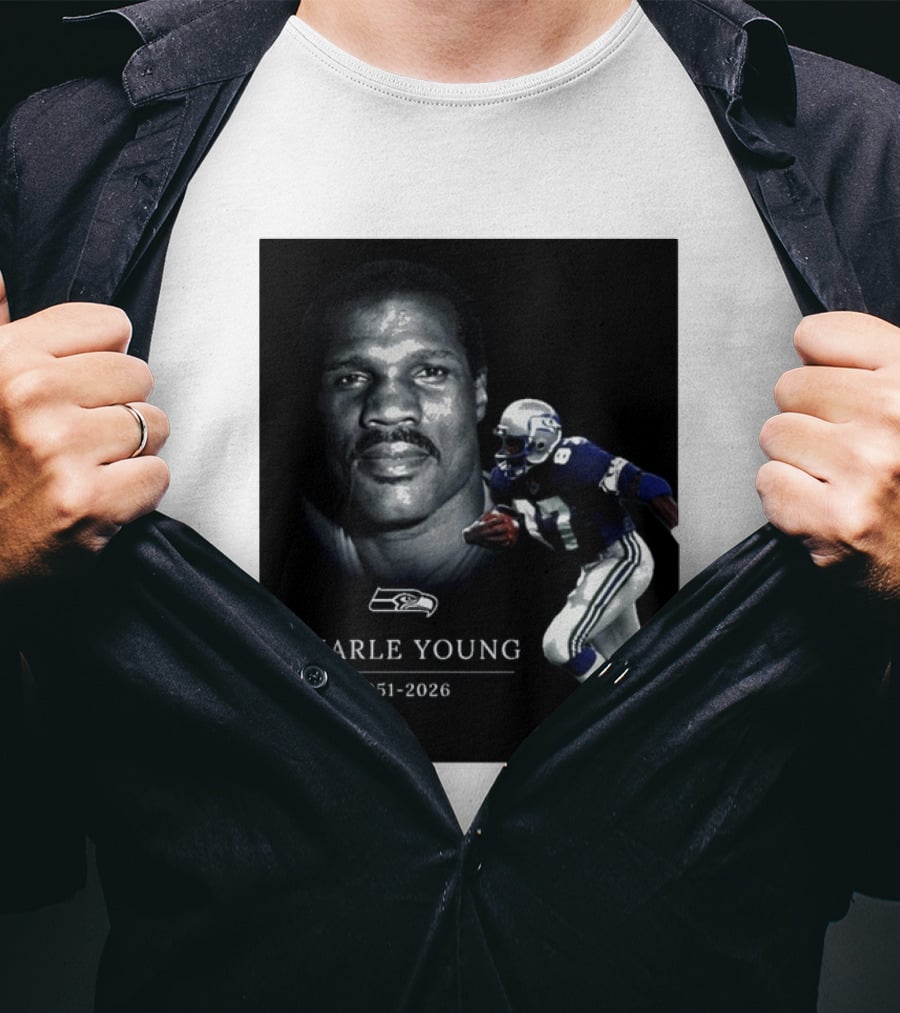 Seattle Seahawks Charle Young 1951 2026 Remembrance T-Shirt
