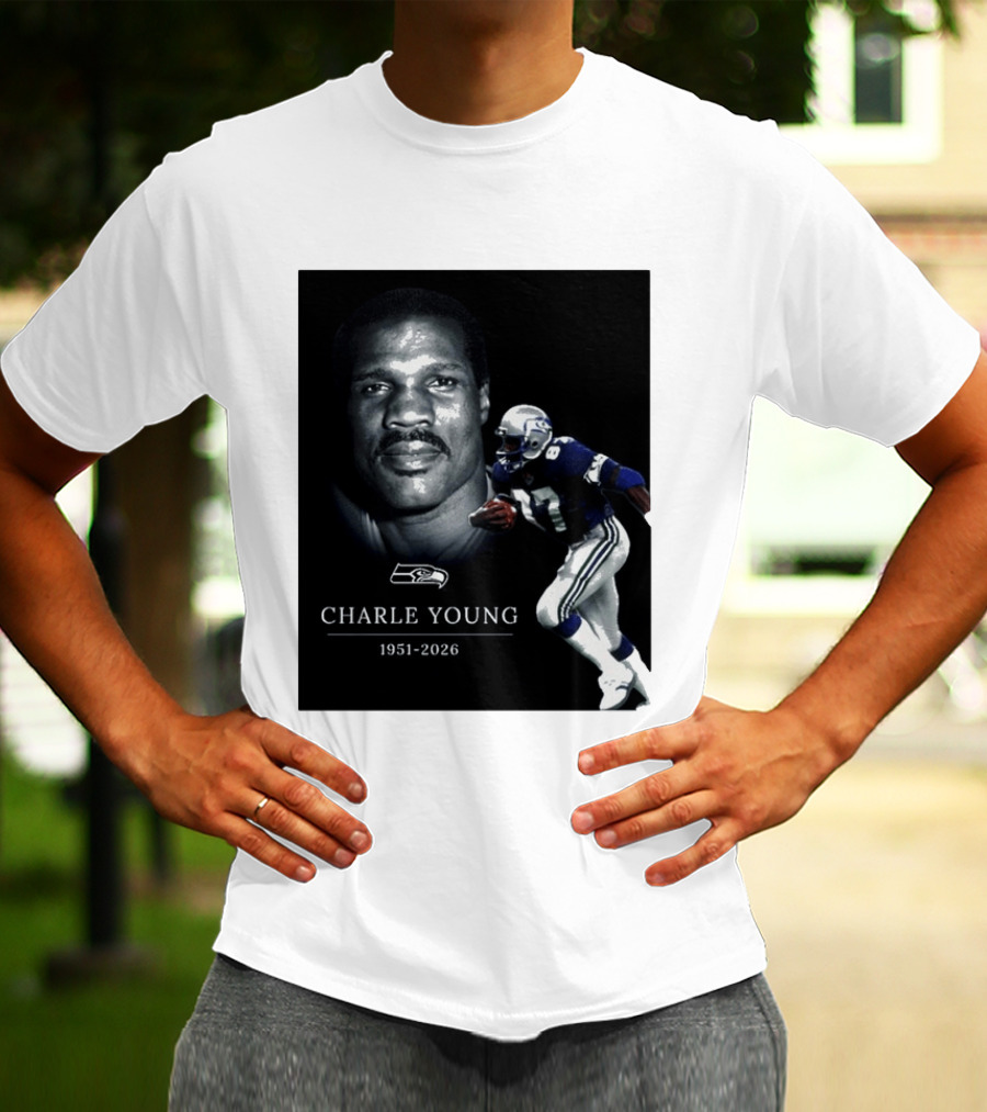 Seattle Seahawks Charle Young 1951 2026 Remembrance T-Shirt