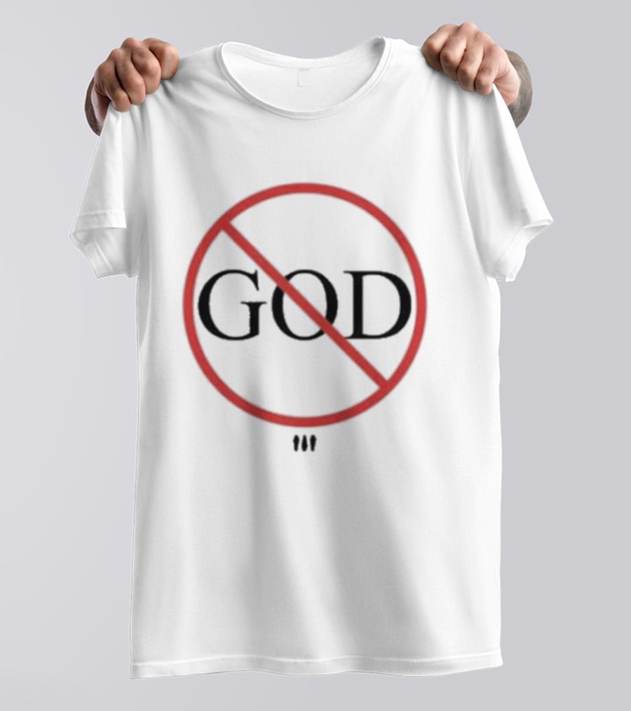 Show Me The Body No God Symbol Red Circle Slash Overlapping T-Shirt