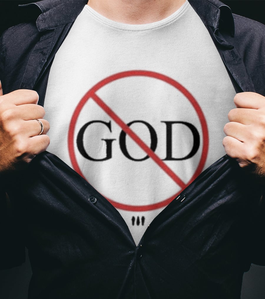 Show Me The Body No God Symbol Red Circle Slash Overlapping T-Shirt