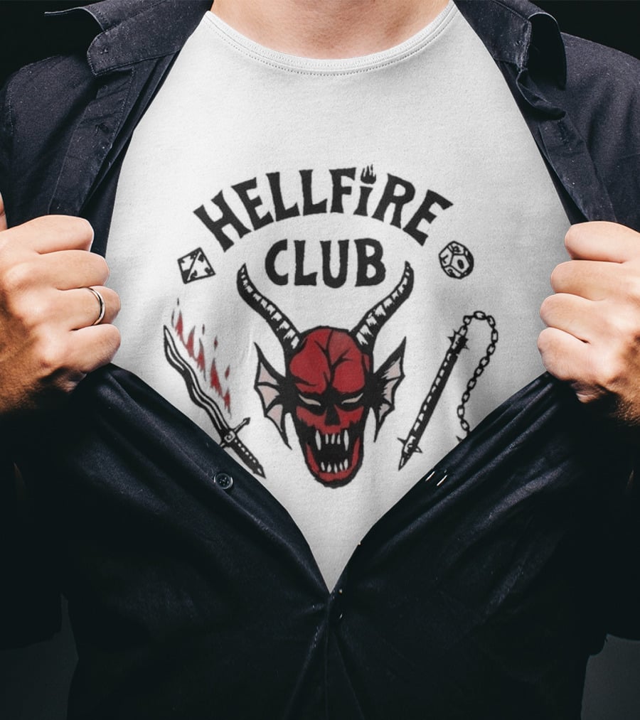 Dustin Gaten Matarazzo On Stranger Things Dustins Hellfire Club Raglan T-Shirt