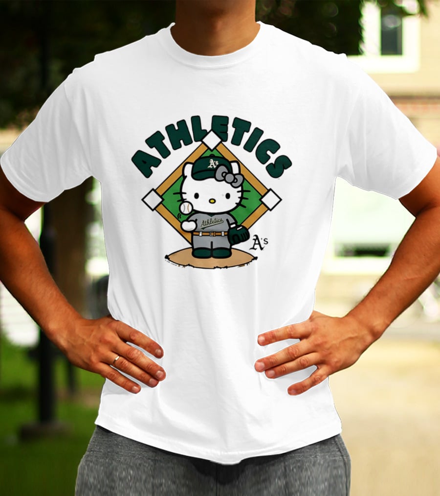 Hello Kitty Athletics A's Baseball T-Shirt