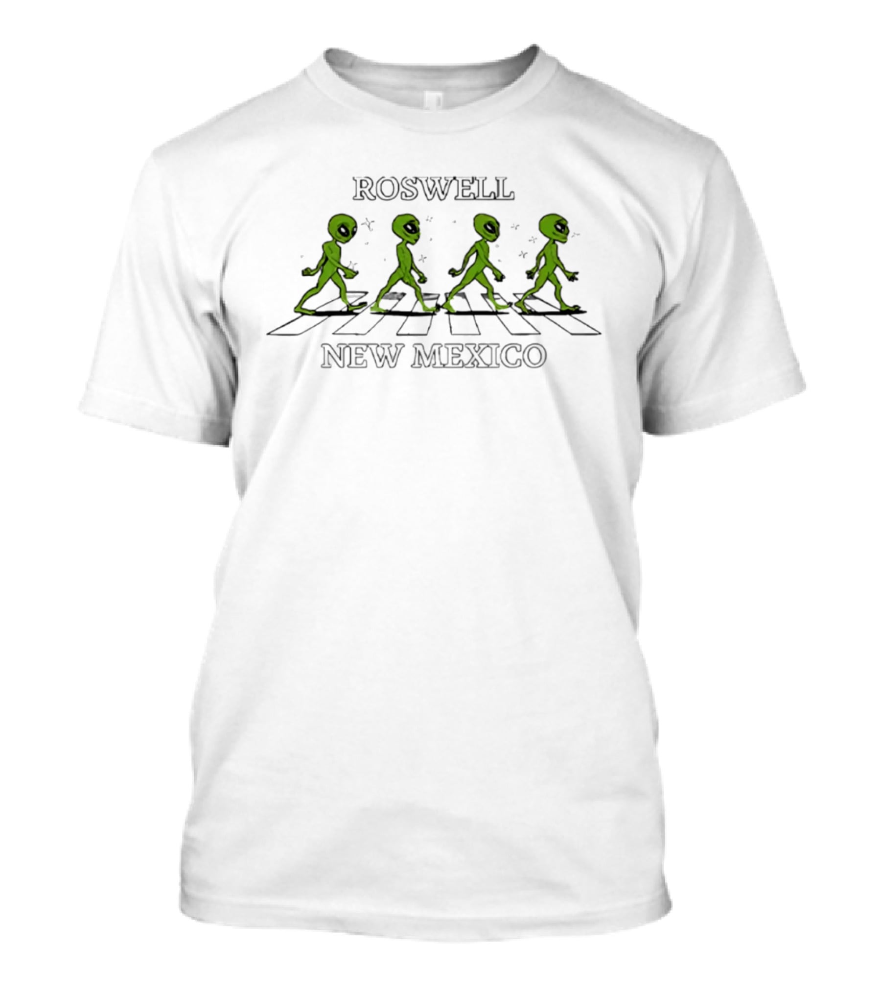 Roswell New Mexico Alien Crossing Abbey Road Beatles T-Shirt