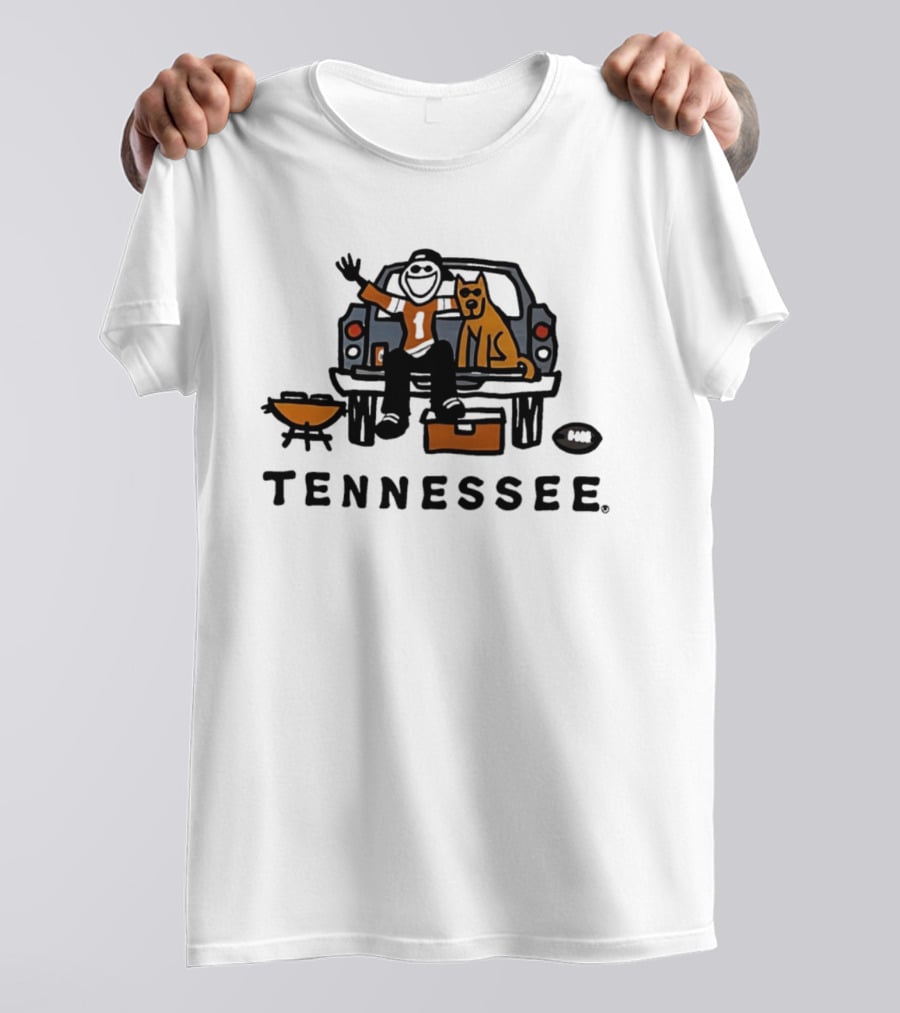 Tennessee Football Tailgate With Number One And Smokey Dog T-Shirt