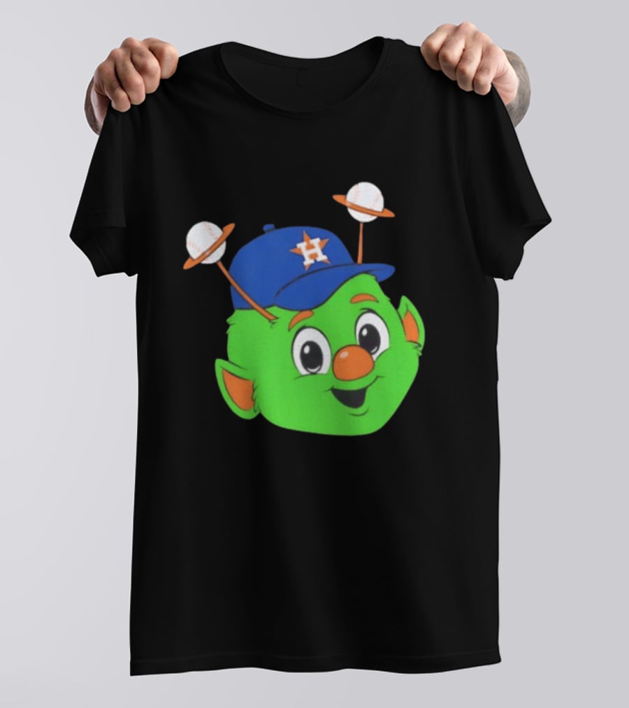 Houston Astros Orbit Character Face With Baseball Antennae T-Shirt